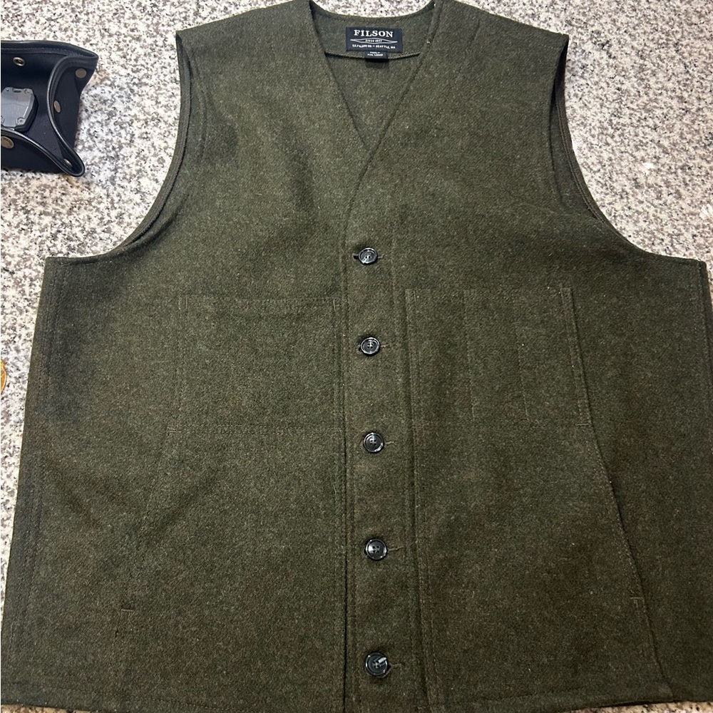 Filson Mackinaw Wool Vest - Forest Green